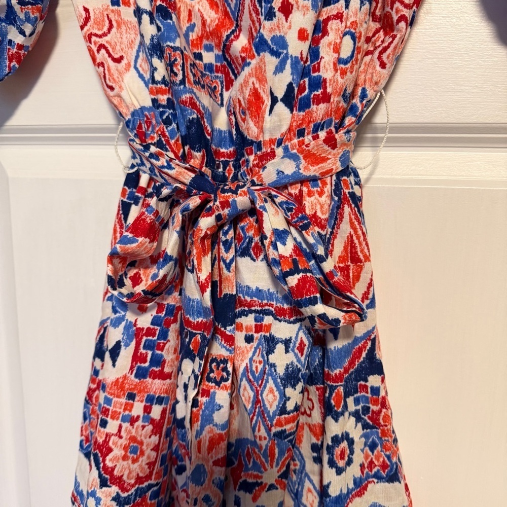 Loft Scribble Ruffle Off The Shoulder Mini Dress. - Picture 6 of 9